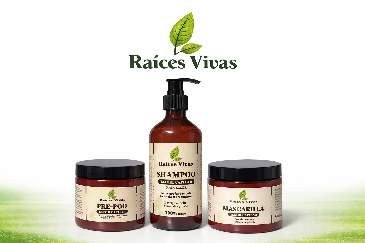 Combo Raíces Vivas – Shampoo + Mascarilla + prepoo